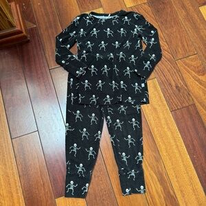 💀 Posh Peanut Halloween Dancing Skeleton Kids Pajama Set